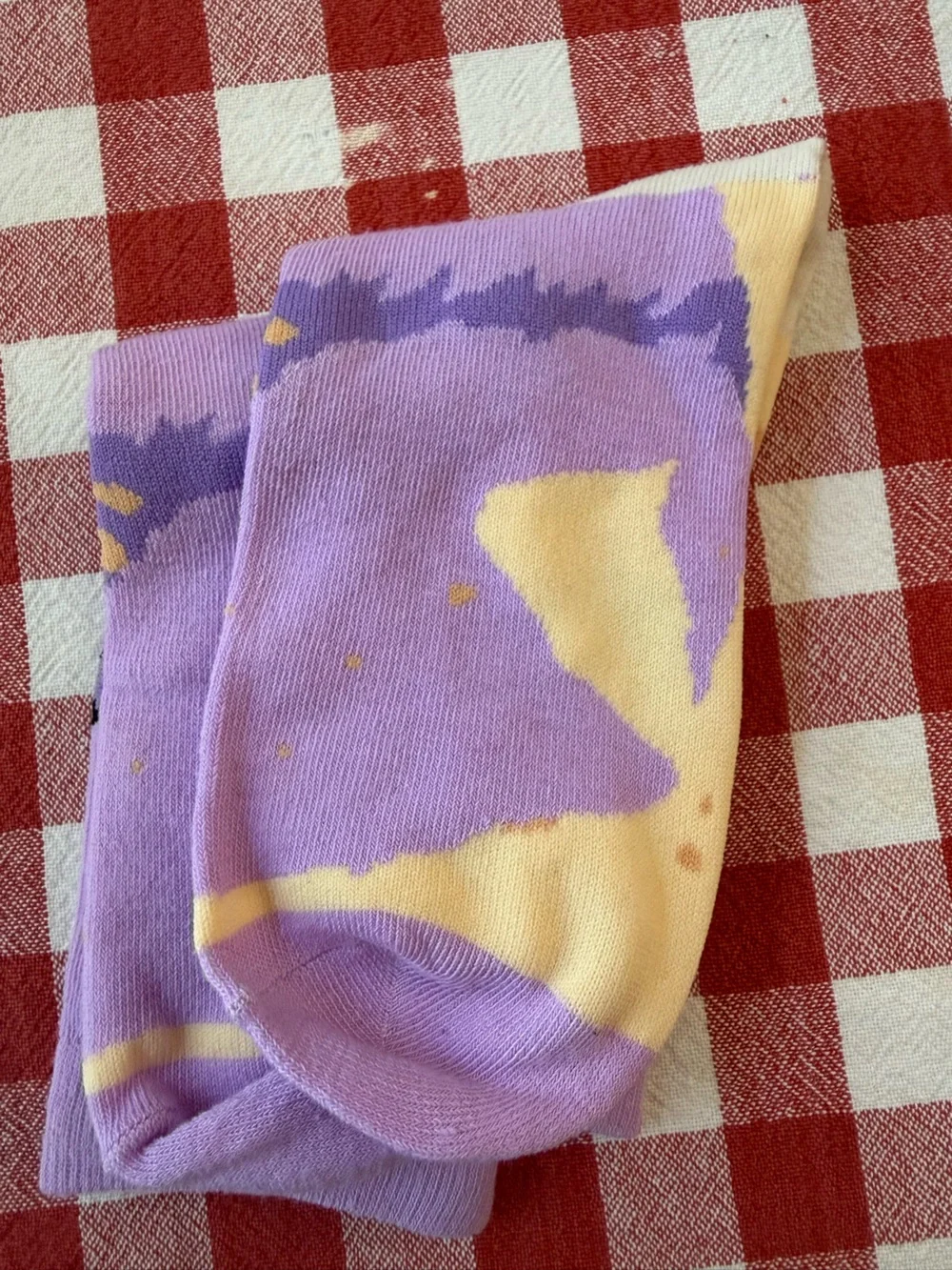 Lilac Crew Socks with Prayer Text